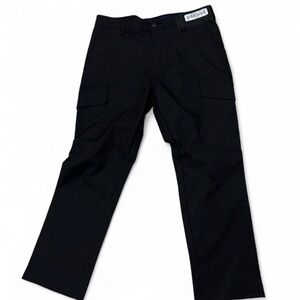 Black Cargo Utility Work Pants Flex Pro Waist Pockets 34x28 Plumber